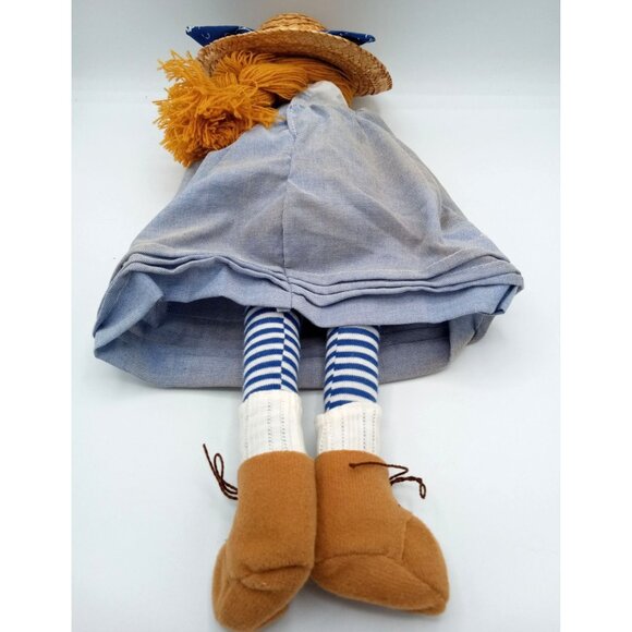 Hallmark Becky Kelly Vintage Rag Doll Hat Sunflower Dress Yarn Hair 16 Inches - Picture 10 of 16